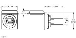 RJ45 PANEL MOUNT W IP67 CAP