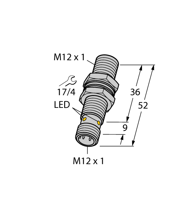 TURCK Induktiver Näherungsschalter Sensor PNP BI4U-M12E-AP6X-H1141 1634845 