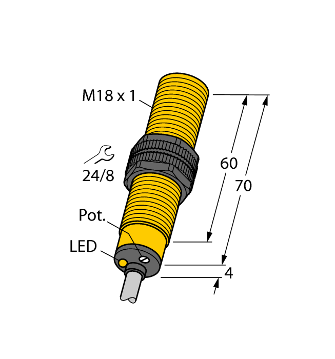 Details about   Turck BC10-Q14-AP6X2-V1131 capacitive prox with adjustment 3-wire DC output 