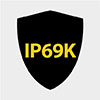 Icon with a shield which says IP69K